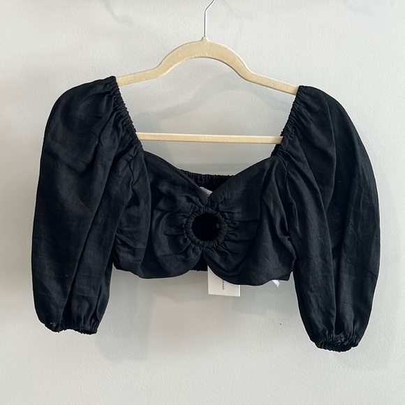 Faithfull La Marches Linen Crop Top - Picture 4 of 8